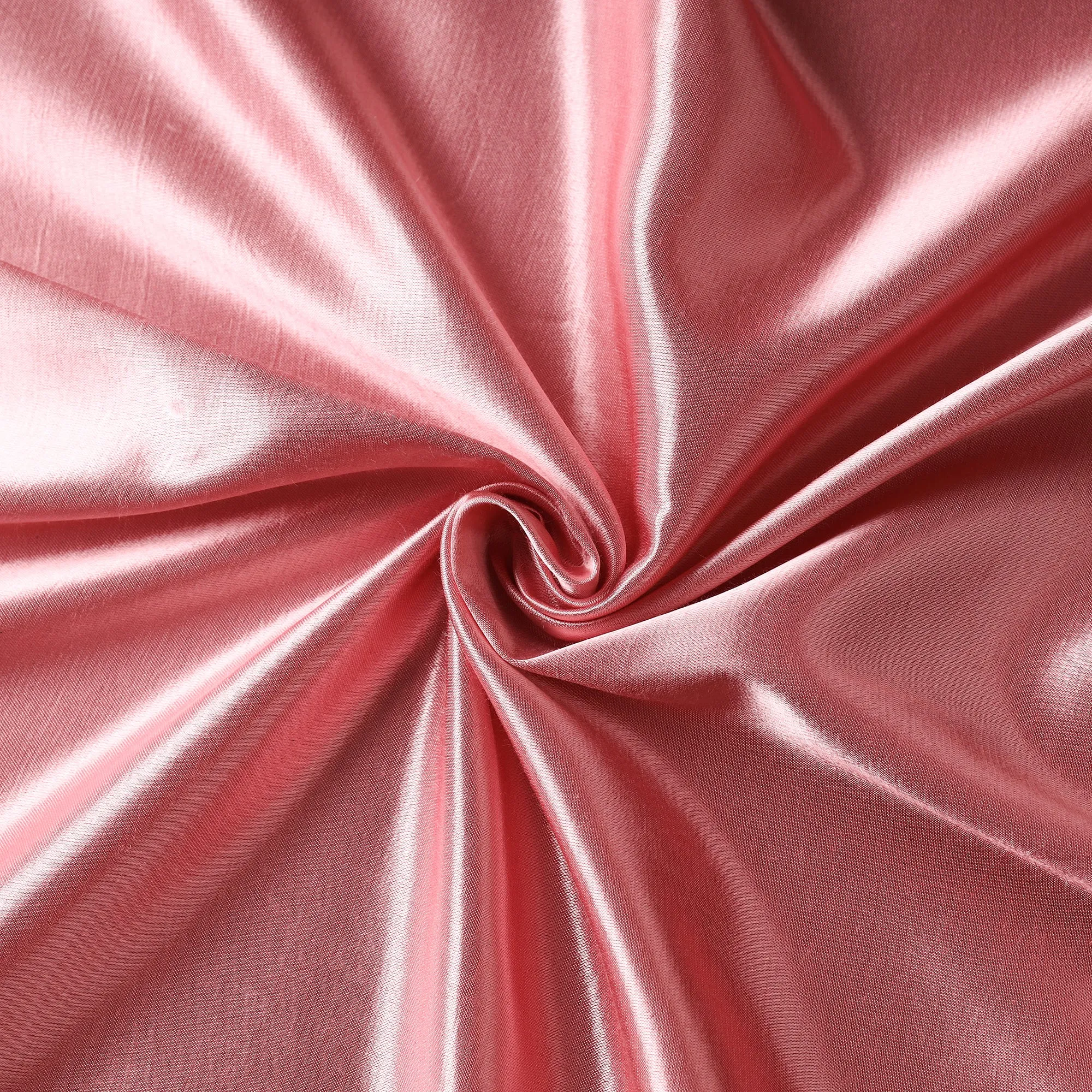 Pink - Pure Mashru Silk Plain Fabric (Width - 46 in)