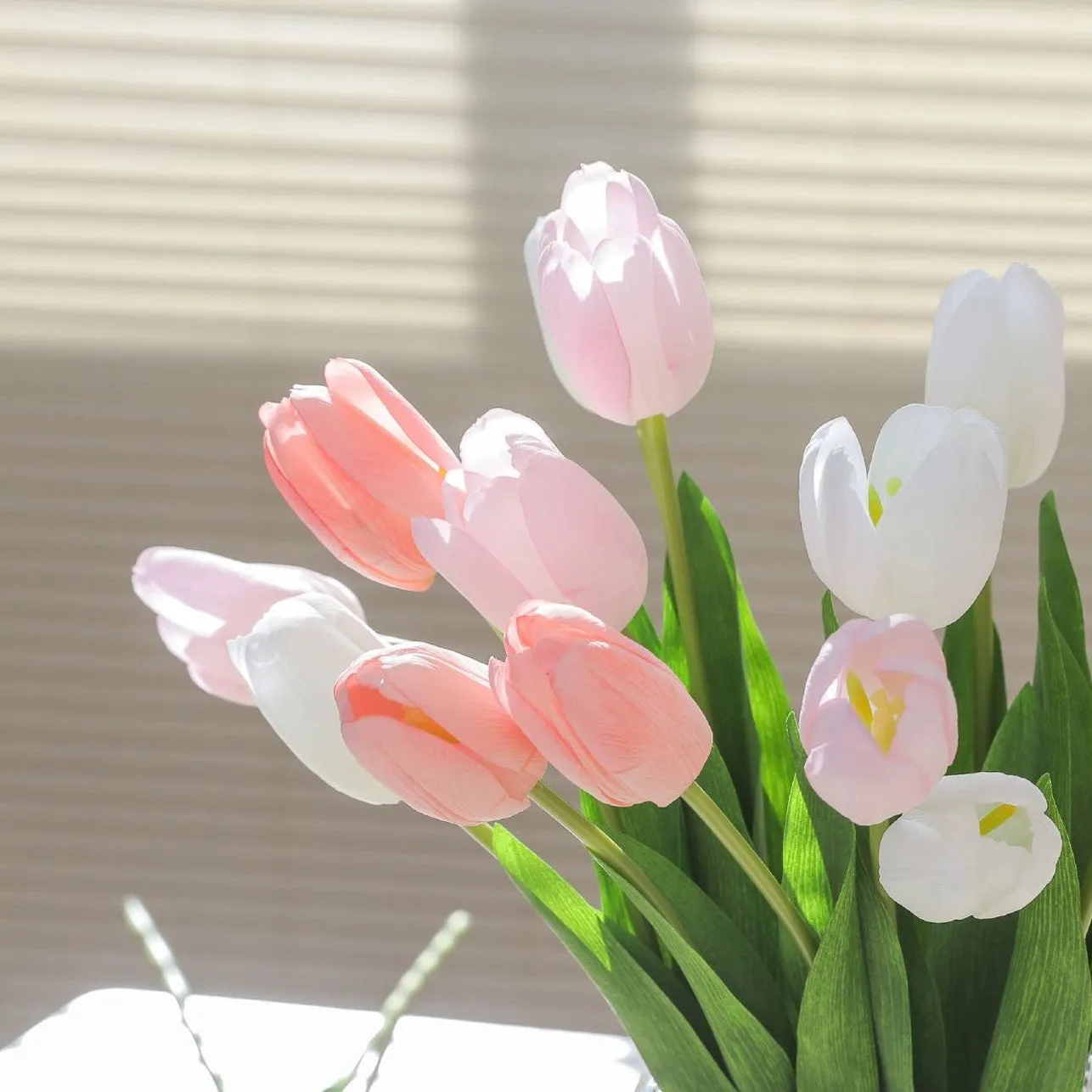 Silk Individual Tulips Quality Fake Flowers 18.5"