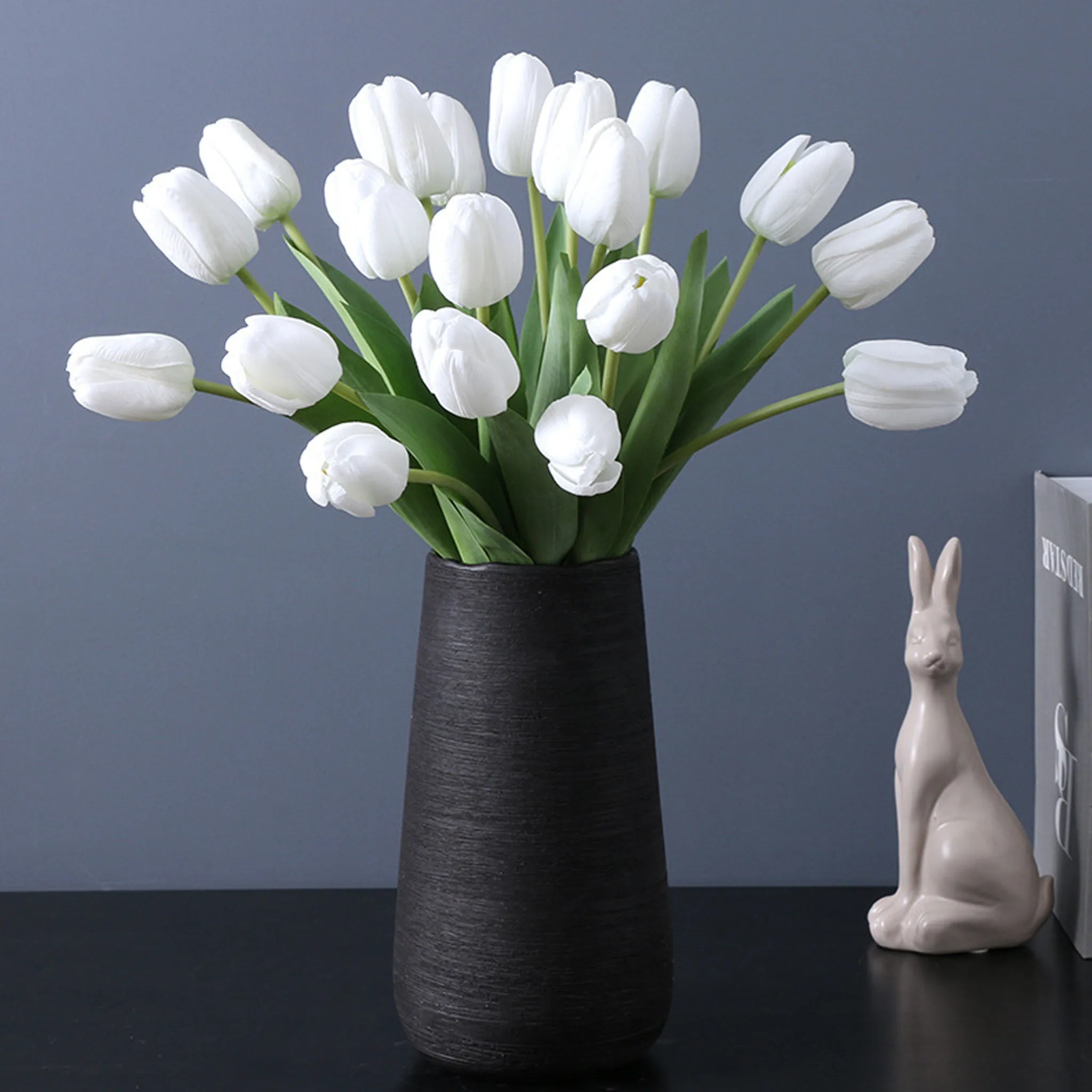 Silk Individual Tulips Quality Fake Flowers 18.5"