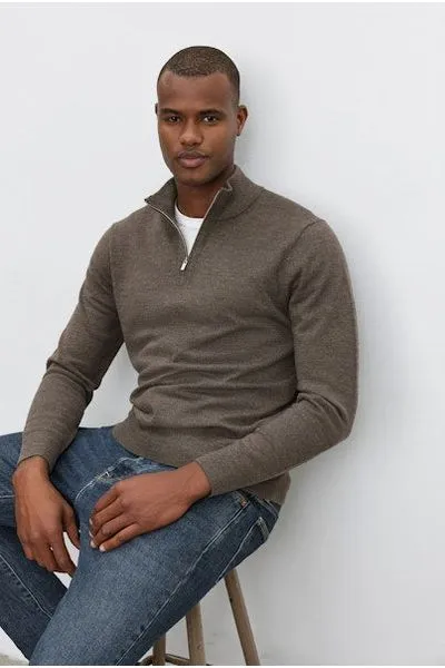 Velvet by Graham & Spencer Men's Fletcher Quarter-Zip | Acorn
