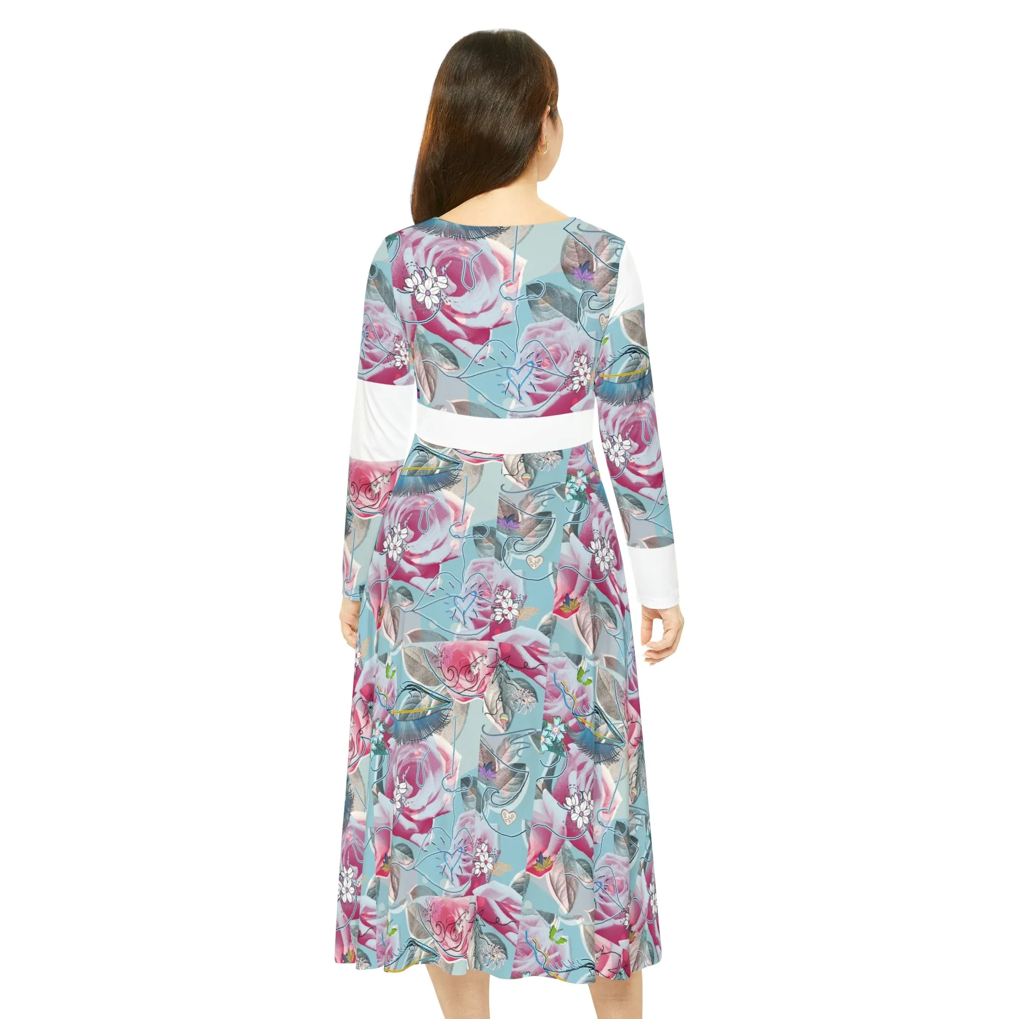 Women's Long Sleeve Dance Dress (AOP) AMBER JANE