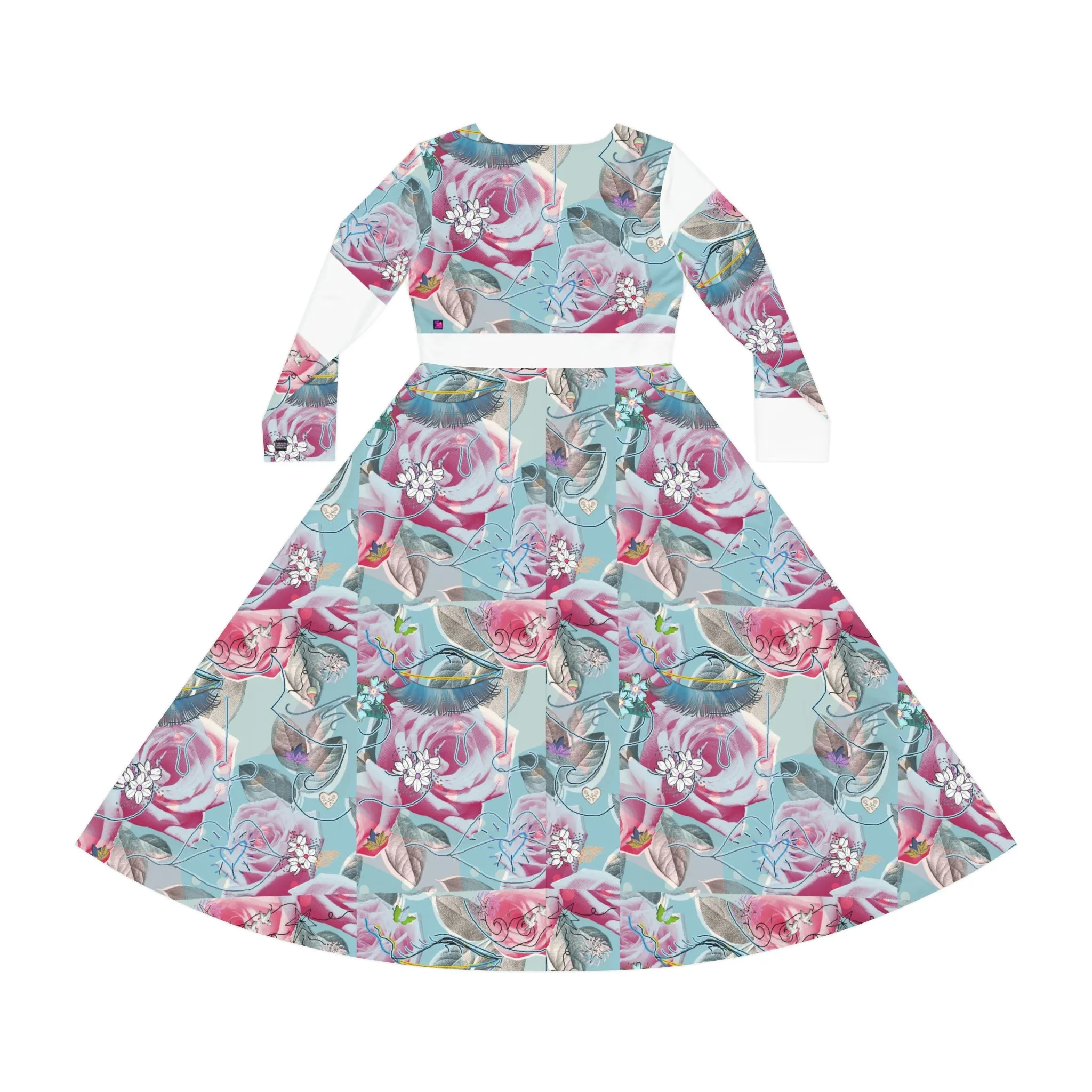 Women's Long Sleeve Dance Dress (AOP) AMBER JANE