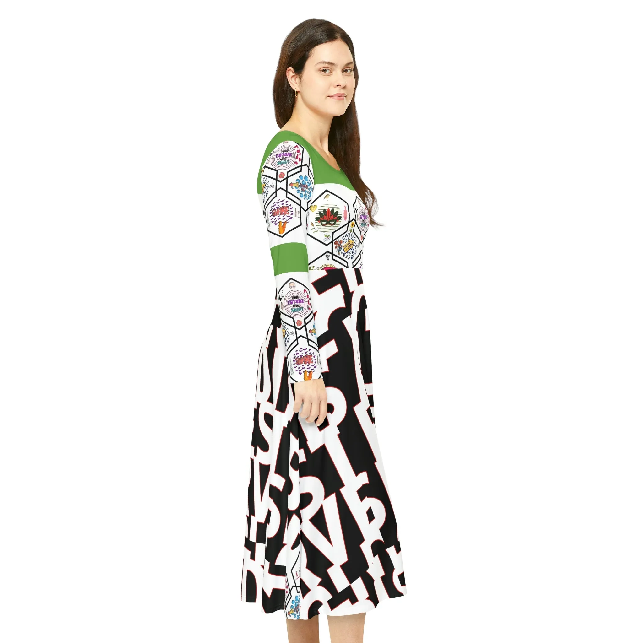 Women's Long Sleeve Dance Dress DARCEY
