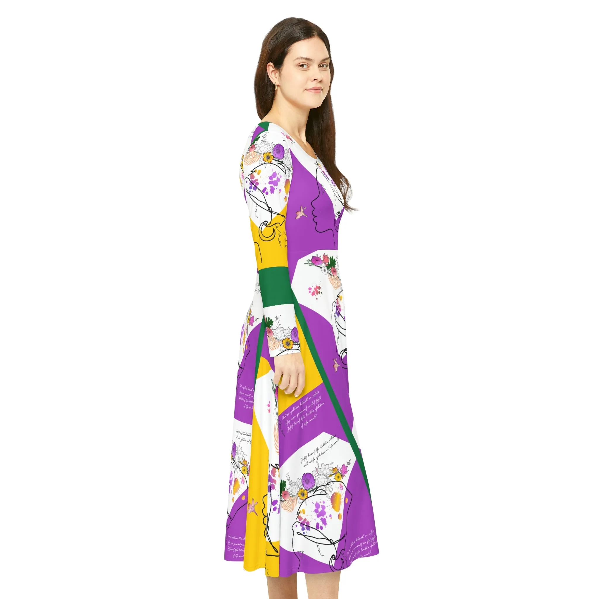 Women's Long Sleeve Dance Dress GLORIA