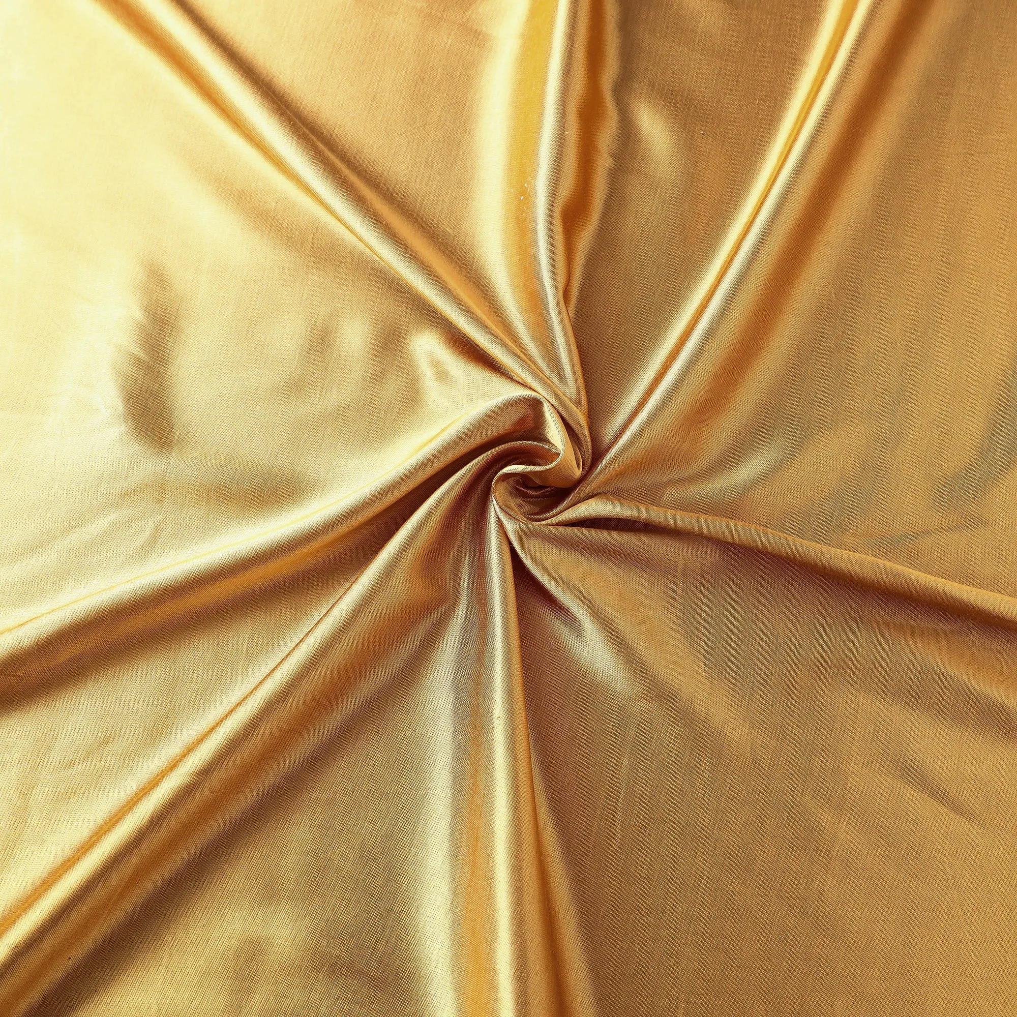 Yellow - Mashru Silk Plain Dyed Fabric (Width - 46 in)