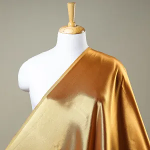 Yellow - Mashru Silk Plain Dyed Fabric (Width - 46 in)