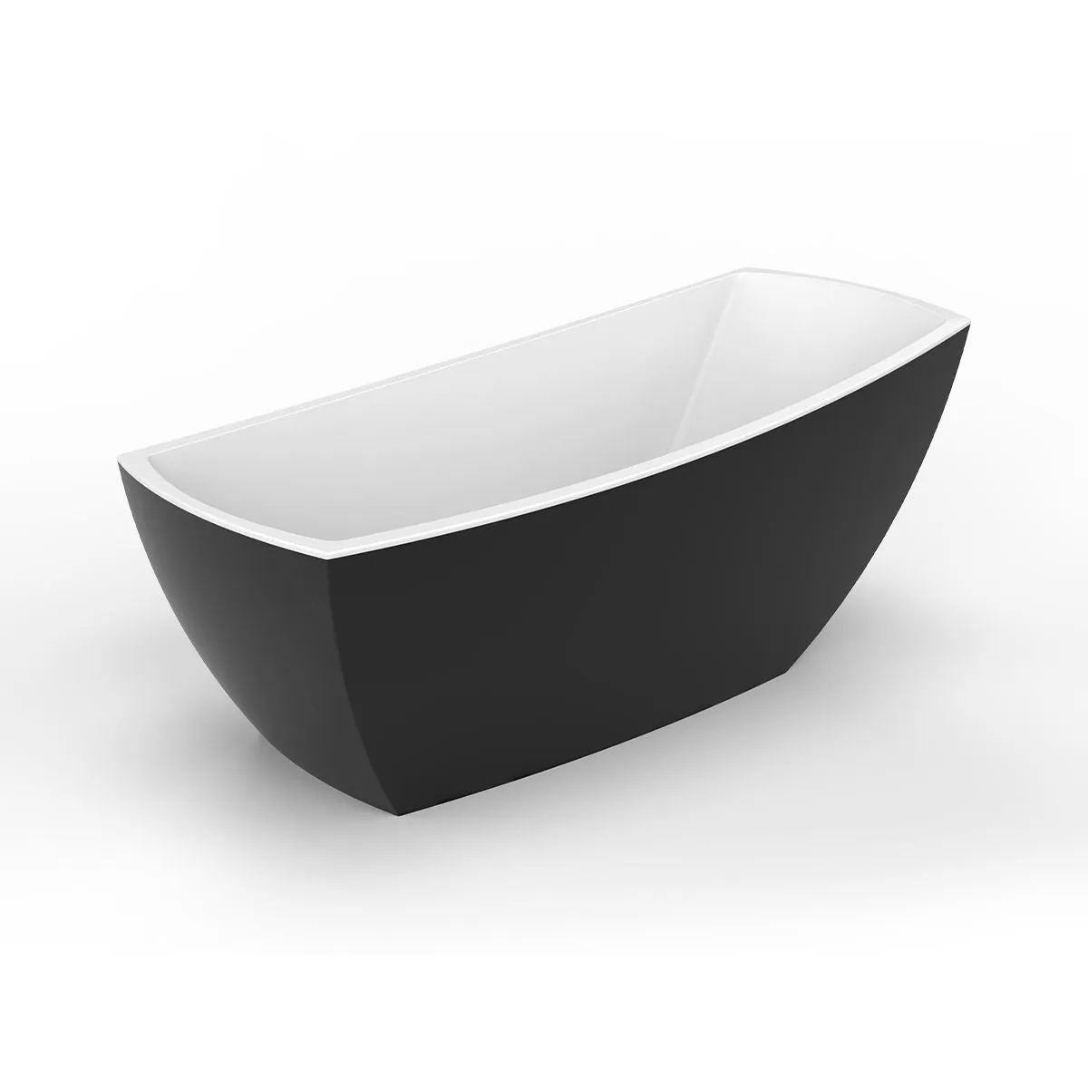 Yori-67-BLK Freestanding Bathtub