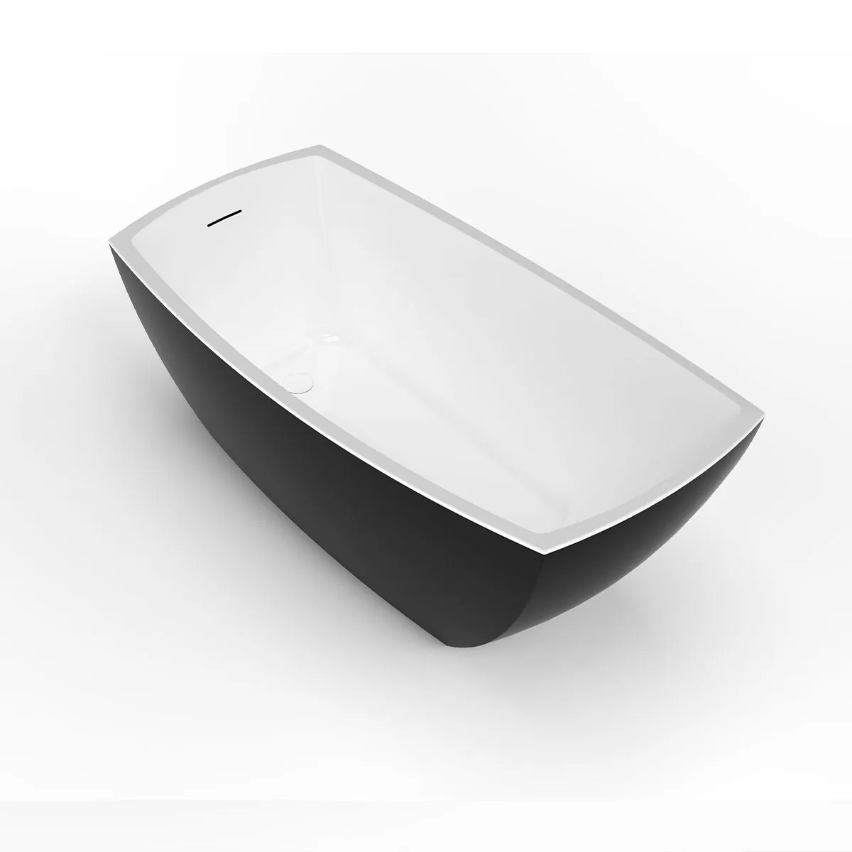 Yori-67-BLK Freestanding Bathtub